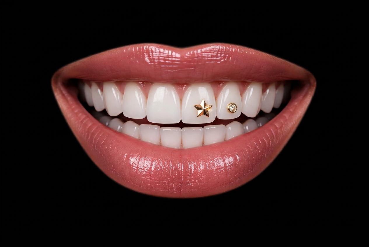 An 18-karat gold star charm designed in the app